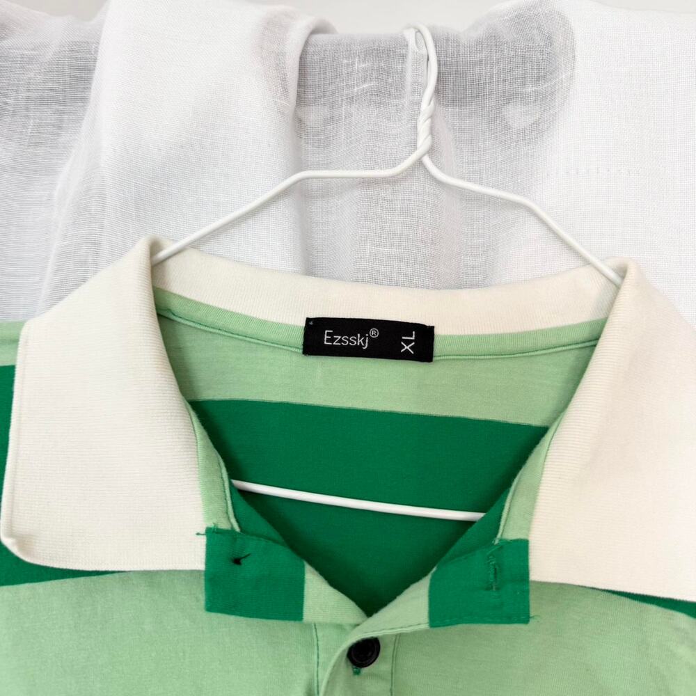 Green striped rugby long sleeve - Picture 4 of 5
